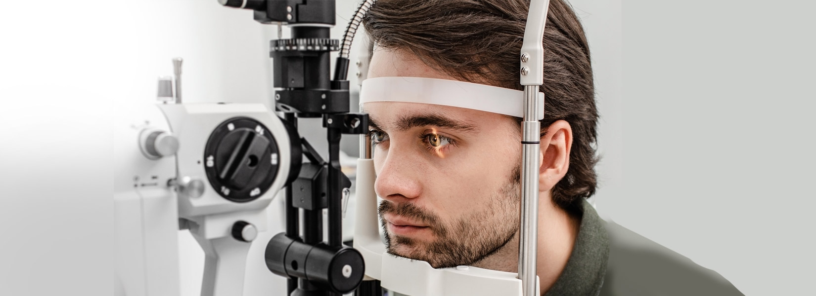 young man during eye exam in San Tan Ranch